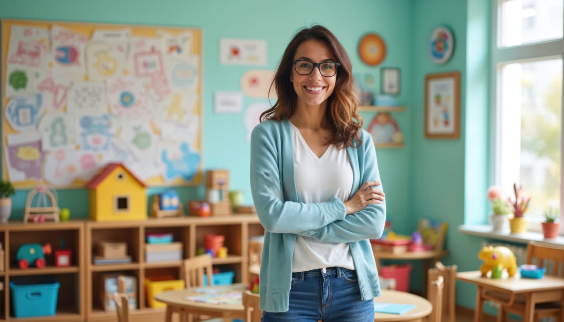 A Morgan’s Early Learning Centers teacher in her classroom