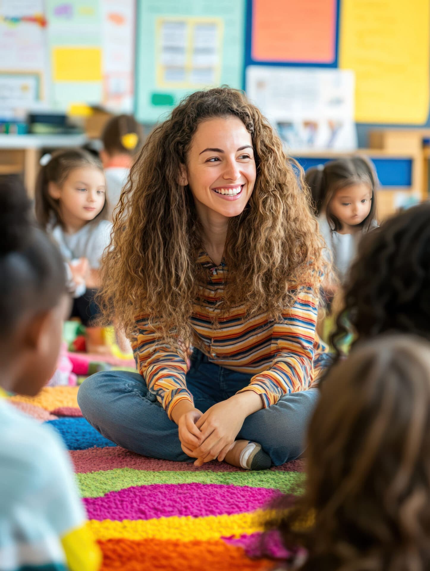 A Morgan’s Early Learning Centers teacher with children in the classroom